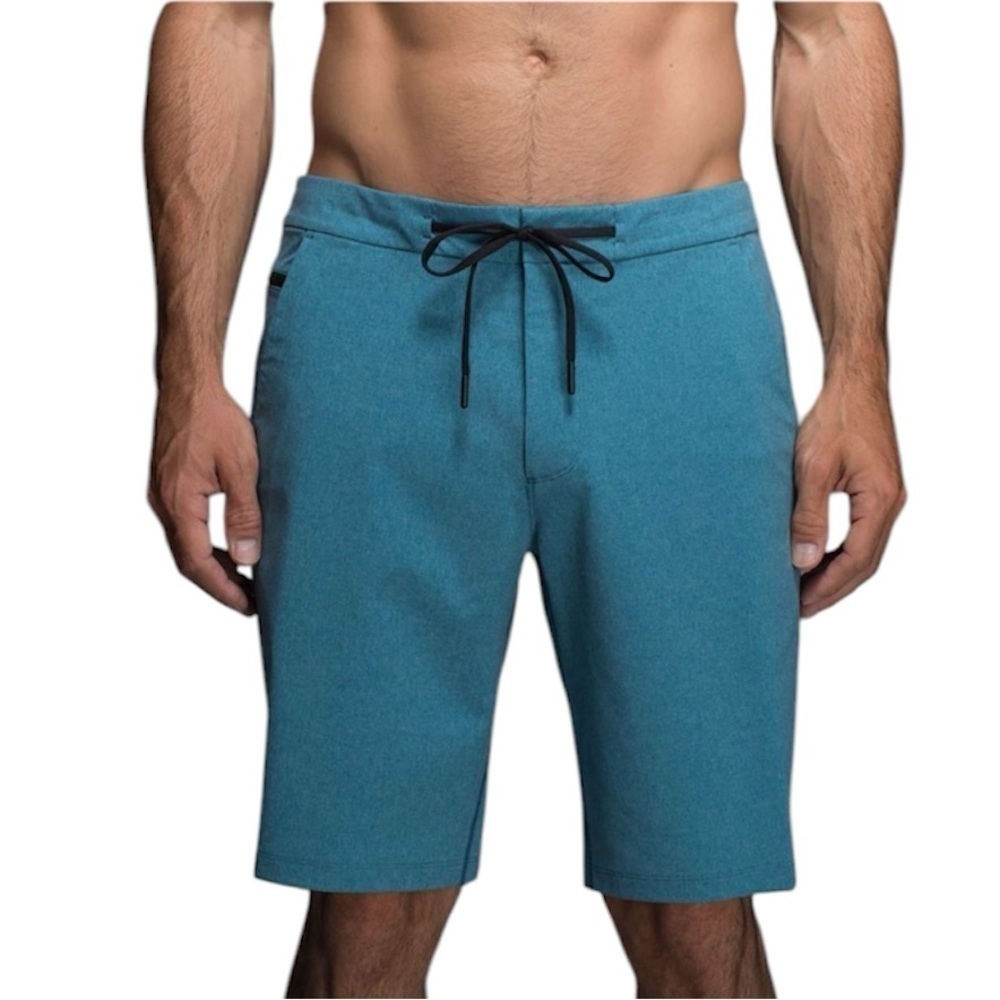 Lululemon 3rd Street Short Heathered Tofino Teal - Picture 1 of 11